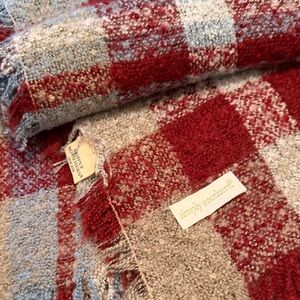 Simply Southern Red and Gray Plaid Scarf